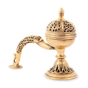 กระถางธูปทองเหลืองสำหรับตกแต่งบ้าน,เตาเผากำยานทองเหลืองสไตล์โมเดิร์นหรูหรา - Product Image 3