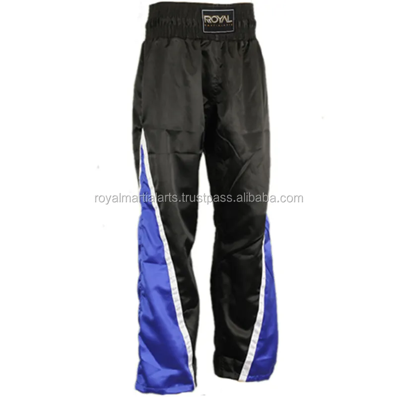 Pantalones de Kickboxing hechos a medida, de la mejor calidad, pantalones de combate de contacto completo de satén para artes marciales