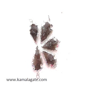 Bạc <span class=keywords><strong>Electroplated</strong></span> <span class=keywords><strong>Obsidian</strong></span> chữa bệnh Mặt dây chuyền Đen <span class=keywords><strong>obsidian</strong></span> đầu mũi tên điểm bán quý đá thủ công mỹ nghệ - Product Image 1