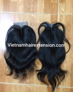 Extensiones de Cabello Virgen Remy de Vietnam con Cierre de Encaje, Ondulado Liso Sedoso, Pre-Adheridas - Product Image 1