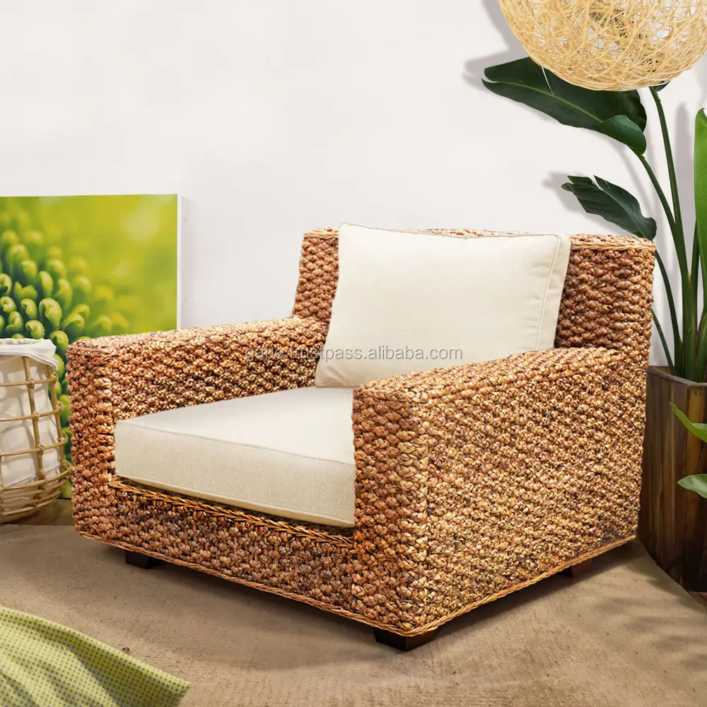 Cadeira do sofá TÓQUIO seagrass natural rattan móveis de madeira