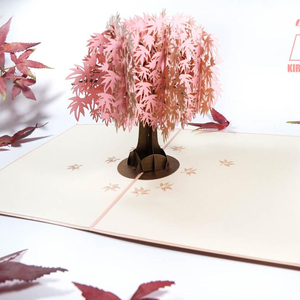 Carte de voeux Pop-up en érable de nouveau design 3D en gros artisanat par fabricant vietnamien fabriqué à partir de papier - Product Image 1