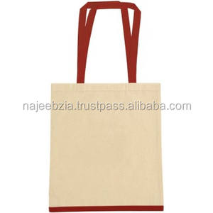 Bolsa de lona de compras de algodón ecológica con logotipo de punto impreso personalizado de gran oferta - Product Image 5