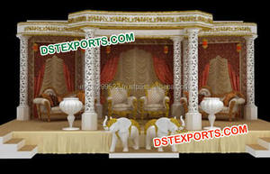 Nueva mariposa boda Mandap fibra blanca cristal Mandap espiral cristal Pilar boda Mandaps fibra boda Mandap fabricante - Product Image 4