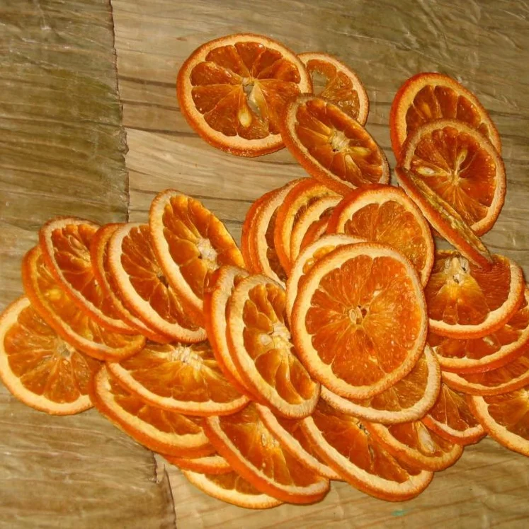 Tranches de fruits oranges séchées, 100 pièces, sans goût très frais et doux/Whatsapp + 84 845639639