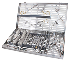 Kit de taladro y accesorios dentales Juego de 20 instrumentos de implante para extracción con casete de acero inoxidable - Product Image 1