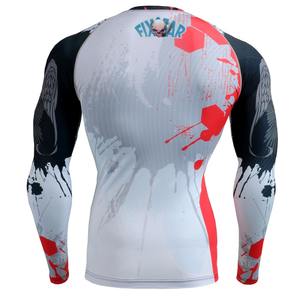 เสื้อเชิ้ตบีบอัด BJJ MMA แขนยาวสำหรับทุกเพศสไตล์กีฬากันยูวีเล่นยิมออกกำลังกายผ้าแรชการ์ดสำหรับฝึกซ้อม - Product Image 2