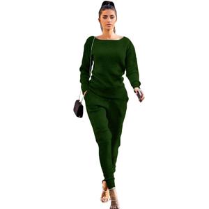 Women'<b>s</b> Tracksuit 2Pcs Autumn Casual Sport Top Shirt Track Pants <b>Suit</b> - Product Image 3