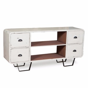 Venta al por mayor moderno europeo tradicional blanco de madera TV soporte aparador cuatro cajones sala de estar Hospital taller muebles Eco - Product Image 1