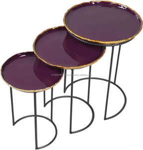 Enamel Top <b>Nesting</b> Side <b>Table</b> - Product Image 1
