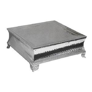 แท่นวางโชว์เค้กสีเงินตกแต่งแบบทันสมัยสำหรับซัพพลายเออร์ขายส่งในราคาไม่แพง - Product Image 1