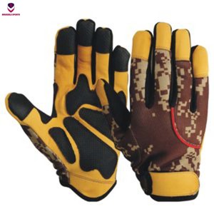 Brussels Sports Custom <b>Vibration</b> Gloves Custom Design Mechanic Gloves Non-slip Leather Synthetic Leather Palm Mechanic Gloves - Product Image 2