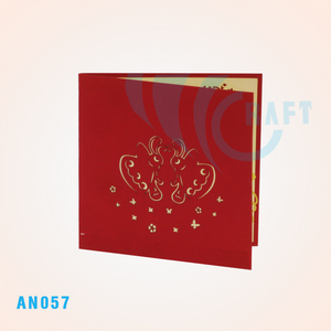 Tarjeta de pavo real emergente 3D hecha a mano, recuerdo de Vietnam de tendencia superior hecho de papel Premium - Product Image 5