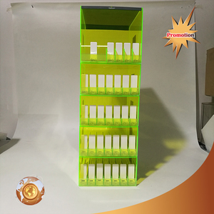 Tùy chỉnh màu xanh lá cây Acrylic Hộp nhựa khe cắm cho Chai chất lỏng hiển thị kệ - Product Image 6