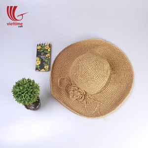 Light Brown Straw Beach <b>Hat</b> for <b>Summer</b> Wholesale/Vintage Straw Beach Bag for <b>Women</b> - Product Image 6