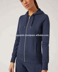 ชุดวอร์มแฟชั่นสำหรับเล่นจ็อกกิงสีน้ำเงินเข้มชุดวอร์มเล่นกีฬาระบายอากาศได้ดีผ้าขนแกะเทคนิค - Product Image 3