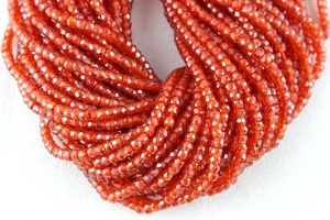 Collar de joyería hecho a mano de circón rojo Natural, 16 ", cuentas brillantes facetadas, calidad superior - Product Image 2