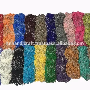 ผ้าพันคอแฟชั่นผู้หญิงถักโครเชต์ประดับเพชรพลอยแฮนด์เมดแฮปปี้เนส - Product Image 1