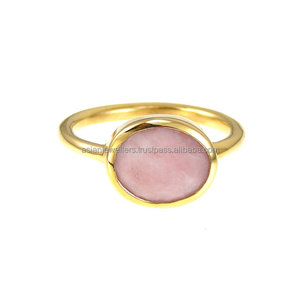 แหวนโมราสีชมพูพลอยสีทอง Vermeil - Product Image 1