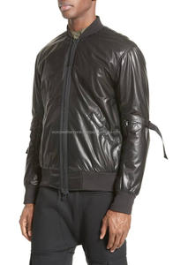 Куртка-бомбер пилотская на заказ оптом из овечьей кожи - Product Image 3