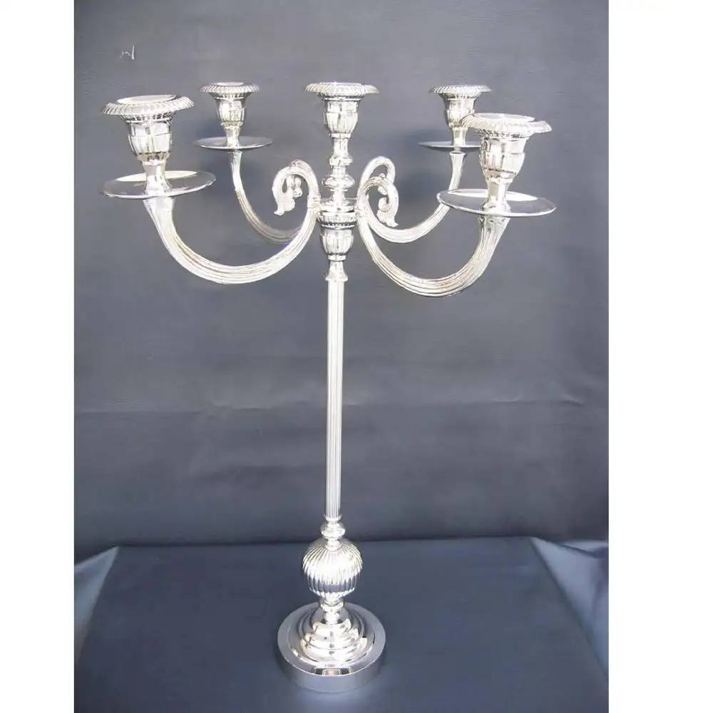 Brass 5 Light Candelabra for Wedding & Party Decoration