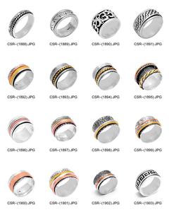 Wholesale price 925 sterling silver jewelry plain <b>spinner</b> <b>ring</b> - Product Image 2