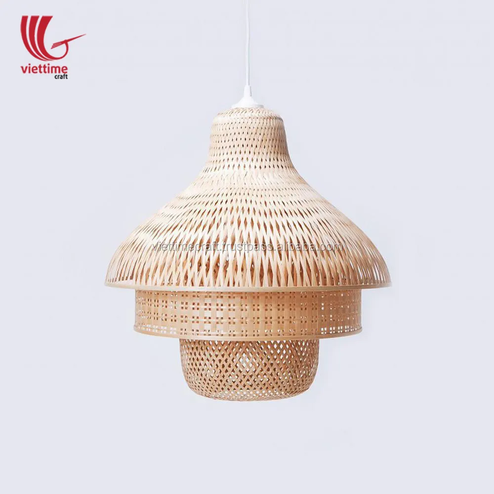 Lâmpada de bambu tecido, novidade criativa de qualidade popular, lâmpada pedante, sombra, decoração de casa por atacado