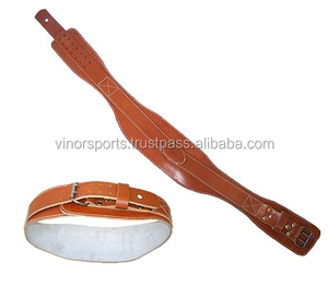 Ceinture arrière d'haltérophilie en cuir de vachette véritable de longueur personnalisée avec boucle en acier PU Ceintures d'haltérophilie du Pakistan - Product Image 1