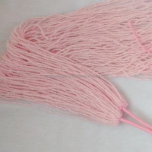 Cuentas Sueltas Semipreciosas de Cuarzo Rosa, Forma Redonda, Facetadas, Color Rosa Natural, 2-3 mm, Micro Gemas Certificadas por Terceros - Product Image 3