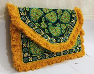 Frange en coton broderie Soirée Parti Porter Dames Embrayage - Product Image 3