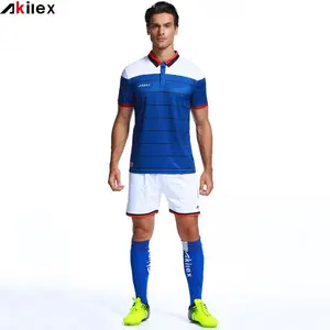 Neues Modell Sublimation Kunden spezifischer Druck Fußball trägt Uniformen Sportswear Set Team Training Football Wear Fußball trikots
