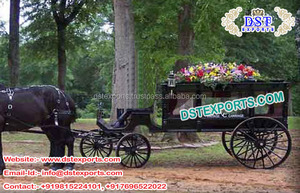 Carruaje Fúnebre Moderno de Diseño Personalizado con Remolque de Caballos, en Color a Elección, con Materiales de Metal y Madera - Product Image 4