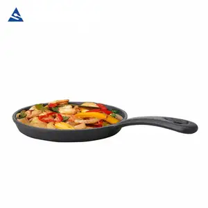 SUNNEX 2022 Offre Spéciale Haute Qualité Casseroles En Fonte Autour Poêle Casserole Profonde Noir Tous Ensemble Durable Frire Des Oeufs Boeuf Breakfast