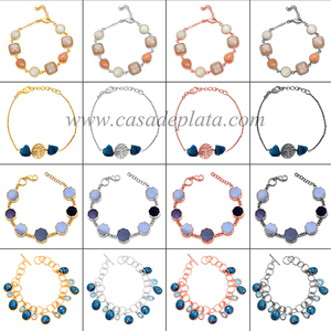 Pendientes de Plata de Ley 925 con piedras preciosas de Calcedonia Aqua de forma redonda facetada, joyería, pendiente de moda para aniversario de bodas. - Product Image 6