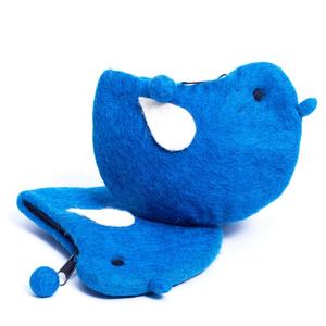 FYN-CL-046 à la mode laine feutre sac à main talentueux femmes artisans' petit oiseau conception écologique fermeture à glissière du Népal - Product Image 3