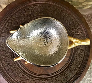 Cuencos de aluminio de lujo chapados en plata y oro, tazón decorativo de Metal para decoración del hogar, diseño decorativo - Product Image 4