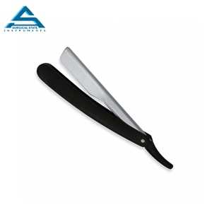 Herramienta de belleza personal, maquinilla de afeitar de corte recto plegable con mango de plástico púrpura, acero inoxidable de 50g para afeitado de salón - Product Image 2