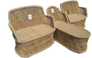 ชุดเฟอร์นิเจอร์ชายหาด2024เป็นมิตรกับสิ่งแวดล้อมสนามหญ้ากลางแจ้งพักผ่อนสปารีสอร์ทร้านอาหารอ้อย/โซฟาไม้ไผ่ - Product Image 2