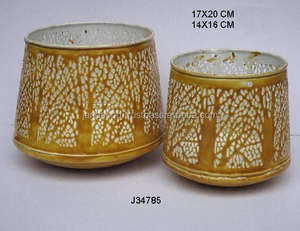 Metal Indian Lantern With Ceramic Finish Tree Patterns Other Colors Available <b>Candle</b> Holder for Home Decoration - Product Image 2