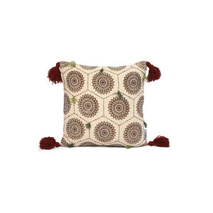 Fourniture en vrac Coloré Brodé Impression Personnalisée 100% Coton Matériel Housse de Coussin Décoratif - Product Image 1