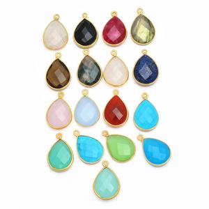Latest Design Multi Gemstone <b>Silver</b> Bezel Pear Pendant - Product Image 1