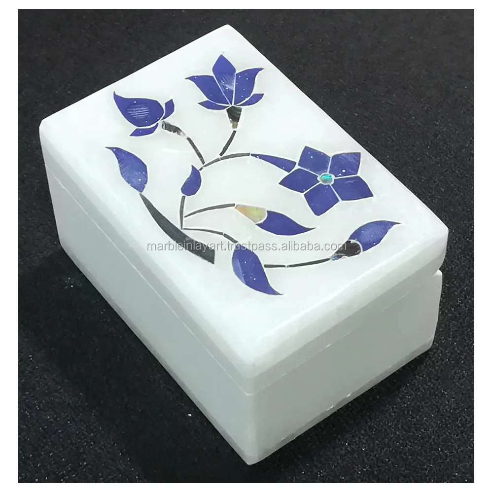 Marble Inlay Box Painting of Marble Flower