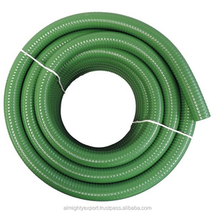 Meilleur prix concurrentiel tuyau d'aspiration flexible en PVC robuste vert olive 100m longueur en spirale traitement de moulage de surface lisse - Product Image 1