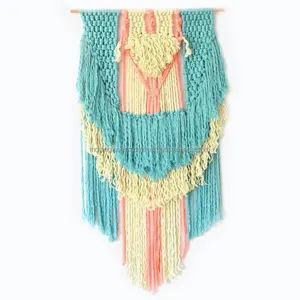 Suspension murale en macramé, tissée et colorée, de luxe, vente en gros, décoration murale, Style Boho, tricotée à la main, macramé, Art, livraison gratuite de l'inde