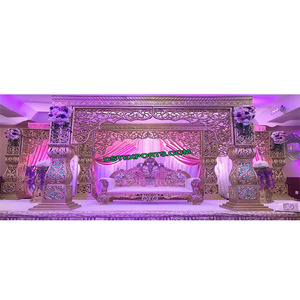 Dernier ensemble de mandaps de mariage traditionnel élégant Cérémonies de mariage indien Toile de fond Mariage hindou Mandaps Décor fabriqué - Product Image 1