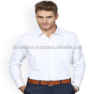 Camisas de Oficina Blancas Personalizadas OEM para Hombre - Product Image 1