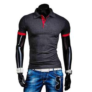 Camiseta de bambú 100% para hombre, Polo deportivo de bambú Yar, blanco, 100% algodón, teñido liso, estilo Preppy, BATIK transpirable, venta al por mayor - Product Image 5