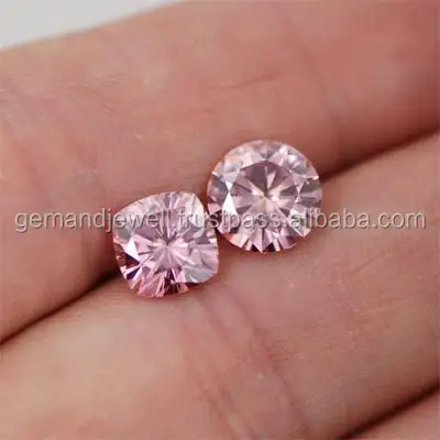 Vente en gros de pierres rondes, brillantes, couleur rose, momanite, prix direct du fabricant,