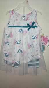 Nuevo diseño de prendas de Bangladesh 100% Material de algodón de calidad de exportación Original de marca Baby Girls Top Bottom para primavera - Product Image 4