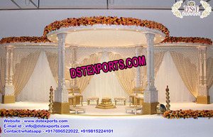 Montaje Especial de Mandap para Bodas Gujarati, Conjunto de Mandap de Fibra Tallada para Matrimonios, Fabricante de Mandaps para Bodas Indias, Evento en Australia - Product Image 3